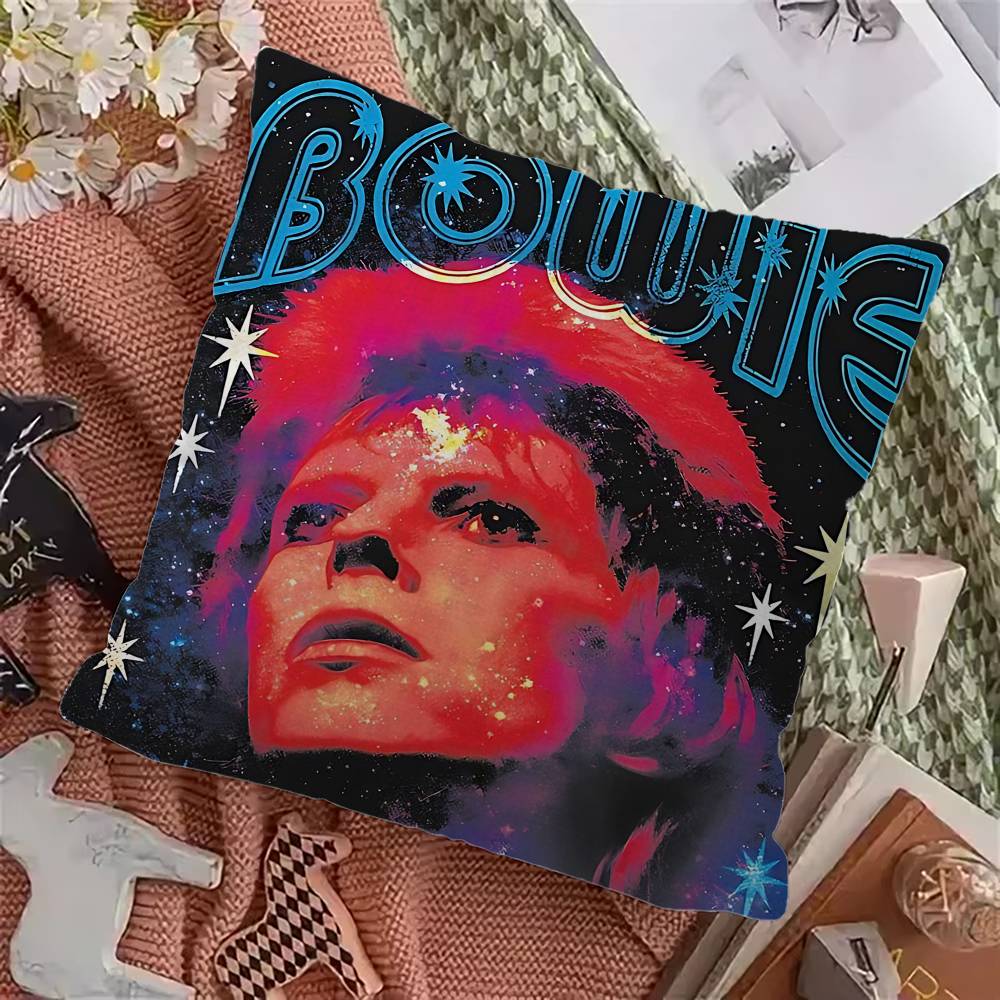 Rock Singer DDavid BBowie Pillow Covers Cartoon Sofa Decorative Home Doublesided Printing Short Plush Cute Cushion Cover