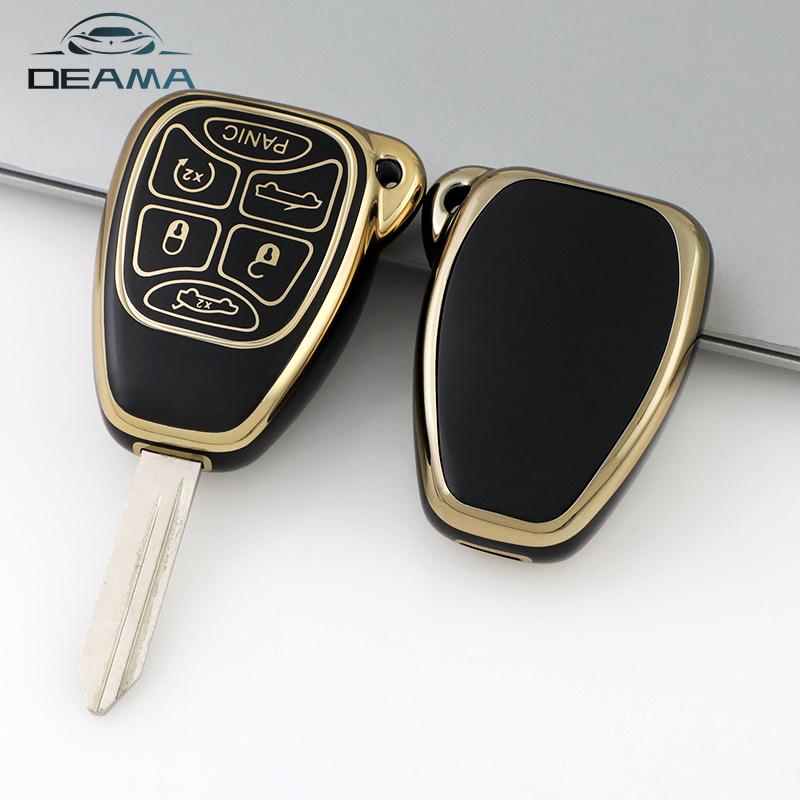 For Jeep Grand Cherokee Wrangler JK Commander for Dodge Nitro Calibe for Chrysler 300C Pacifica TPU Key Cover Case Cap