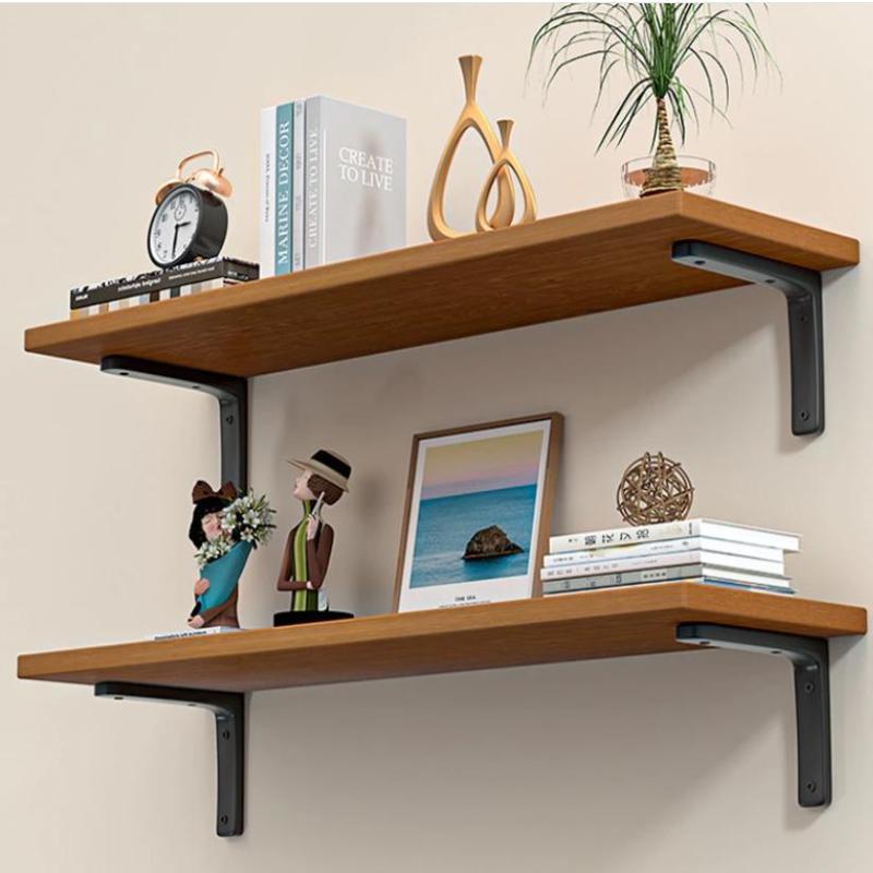 Wall Shelves Floating Wood Water Resistant-Space Saving Storage Display Rack Kitchen Bathroom