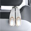 4Pcs 2 in 1 Car Headrest Hook PU Leather Rear Seat Hanging Dual Hook 20KG Large Load-Bearing Alloy Hook Hanger Universal