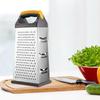 4-Sided Boxed Grater  Sturdy Vegetable Peeling Tool  Silver Color Multi-face Grater