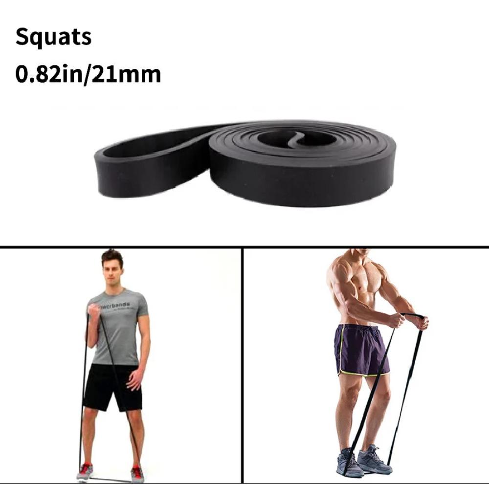 

Сверхмощная латексная лента для упражнений, эластичная лента для занятий спортом, силовая подтягивающая вспомогательная лента для тренировок, пилатеса, оборудование для фитнеса 4.5*21mm