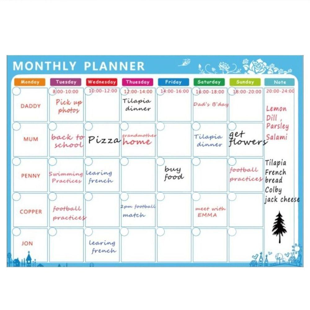 

A3 Magnetic Monthly Planner 12 X 16 Message Organizer Simple Whiteboard Calendar Refrigerator 2