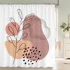 Nordic Simplicity Style Plant Leaves Printed Shower Curtain With Hook Bathroom Curtain Home Decoration Curtain 3D Bath Curtains