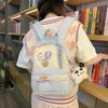 Schoolbag niche design contrasting colors campus style versatile schoolbag retro college student backpack high value women's lightweight backpack