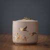 Creative Ceramic Storage Jar Purple Clay Storage Tea Jar Moistureproof Home Candy Nut Sealed Box Food Storage Container Gift New