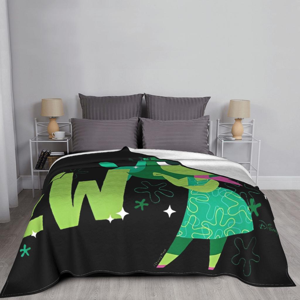 Inside Out 2 Disgust Emotion Character EW Knitted Blankets Flannel Cartoon Super Soft Throw Blanket Home Couch Plush Thin Quilt