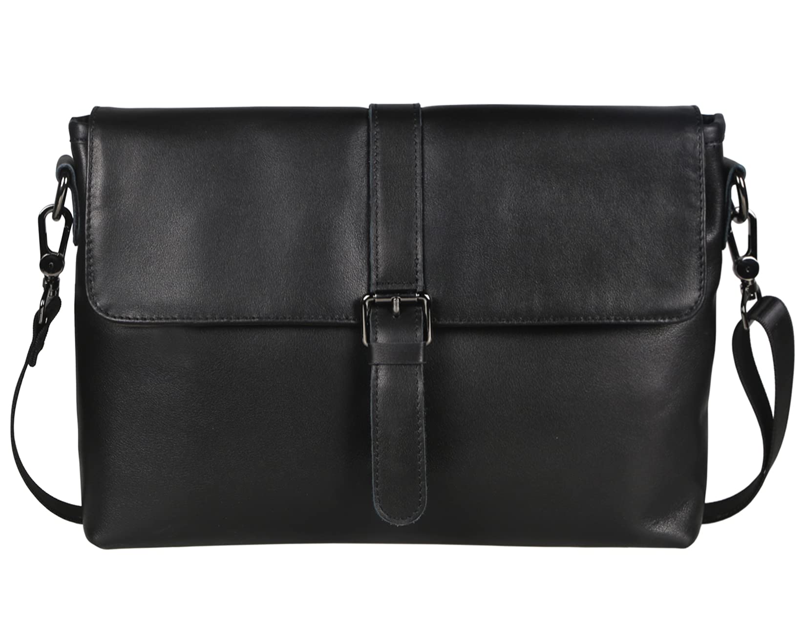 

LANNSYNE Genuine Leather Shoulder Mini Messenger Fits Black Bag, Sacoche, Men s Bag, 9.7-inch iPad, Lightweight, Waterproof, Casual, Crossbody, чорний