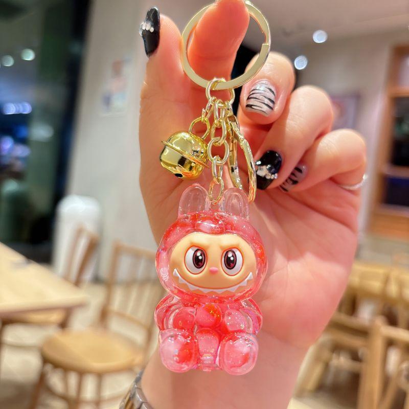 Llavero Acrílico Calabaza Arena Movediza Lindo Adornos Kiki Colgante de Bolsa Llavero de Regalo