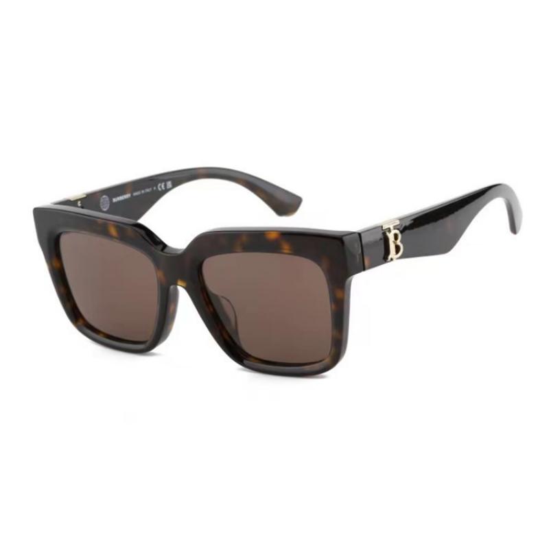 Burberry Frame Pattern Plate Frame Square Sunglasses Unisex Couple