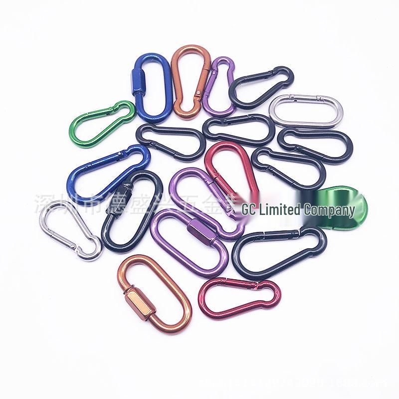 Colored Gourd-Shaped Carabiner Keychain with Black Buckle Gourd-Shaped