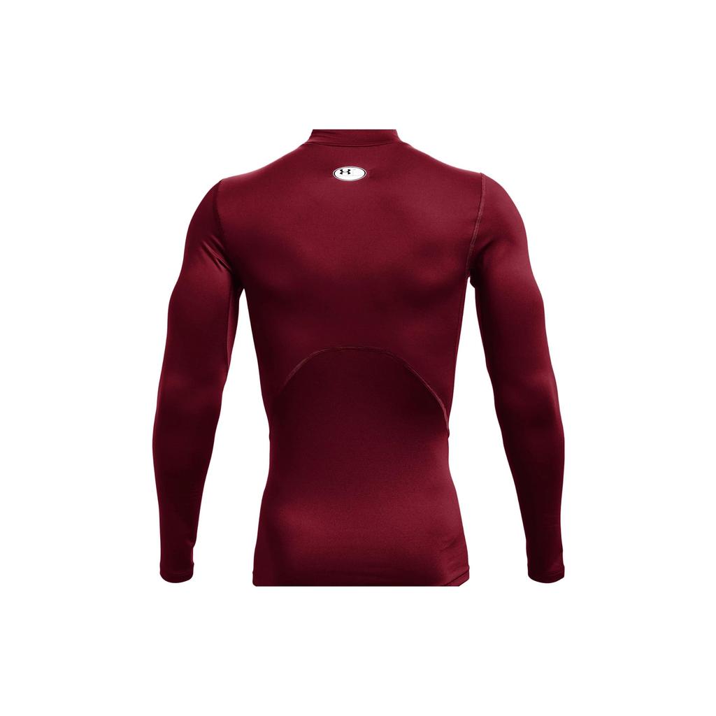 Under Armour ColdGear® Solid Logo Half Zip Fitted Long Sleeve T-Shirt Men Tops Red 1366072-625