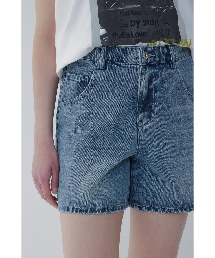 Bobeu Vintage Washed Denim Shorts_Blue 7156255004