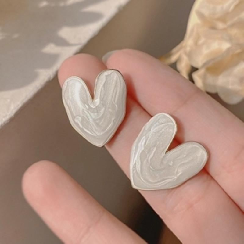 Orecchini a Farfalla in Smalto Bianco Tendenza Coreana 2026 Nuovi Gioielli alla Moda per Donna Ragazza Pendenti Accessori Eleganti