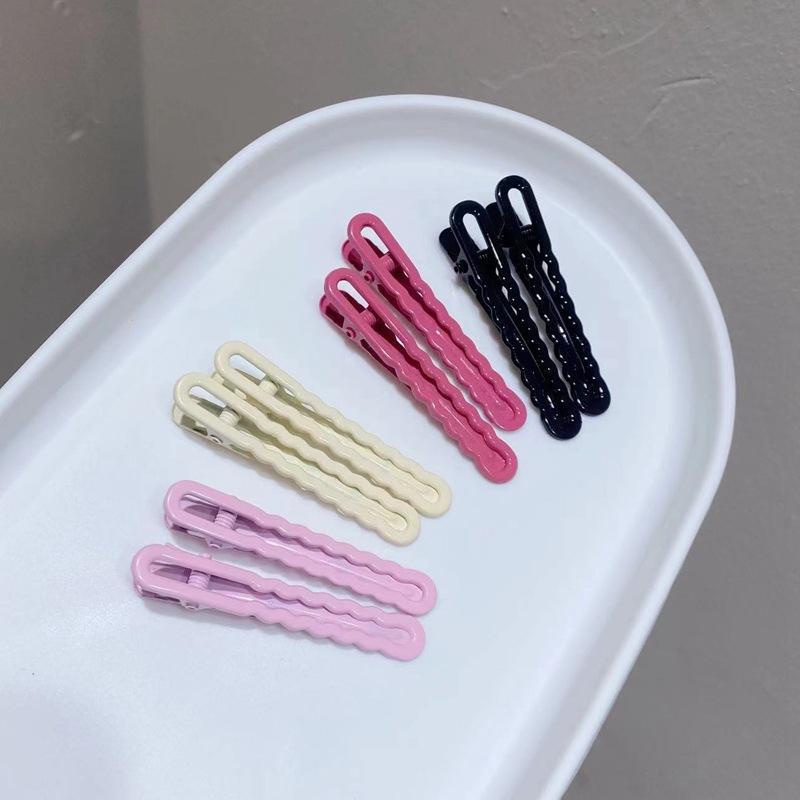 10Pcs Colorful Nonslip Hair Clips Matte Wavy Design Hairclip Styling Accessories Cute Barrettes Headwearfor Daily Makeup Travel