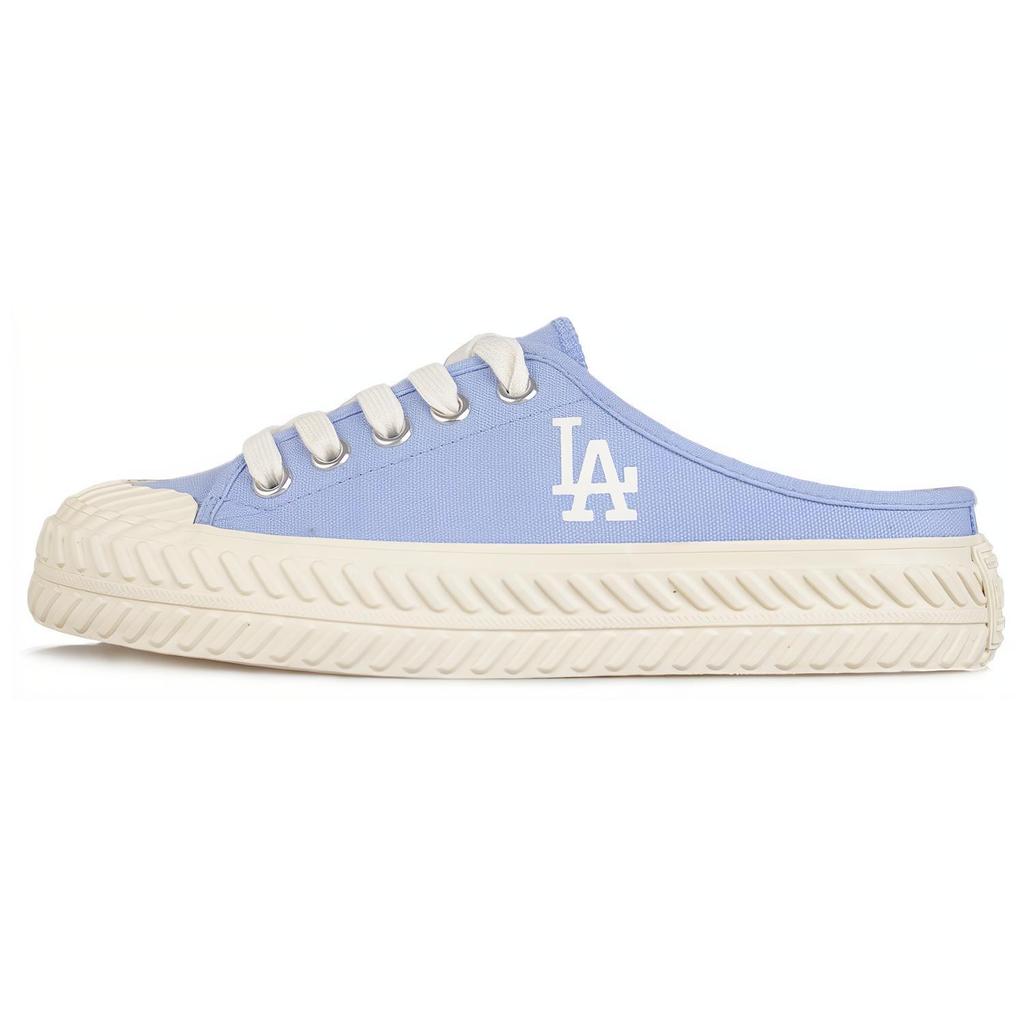 New MLB Playball Mule Anti Slip Wear Resistant Low Top Canvas Shoes Unisex Blue 32SHS1111-07S