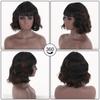 Short Wave Bob Wigs  for Women Natural Bangs Heat Resistant Wavy Synthetic Wig Daily Wear Cosplay Curly Hair