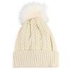 New solid color wool knitted hat women's autumn and winter warm hemming winter twist hairball wool hat men