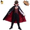 Boys Vampire Costume Set Kids Halloween Role Play Outfit Stage Performance Spooky Cape Fangs Dramatic Fun Themed Look