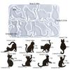 8 Cavity Silicone Mold For Cats Pendants High Transparency And Easy Release Accessory Mold For DIY Jewelry Making