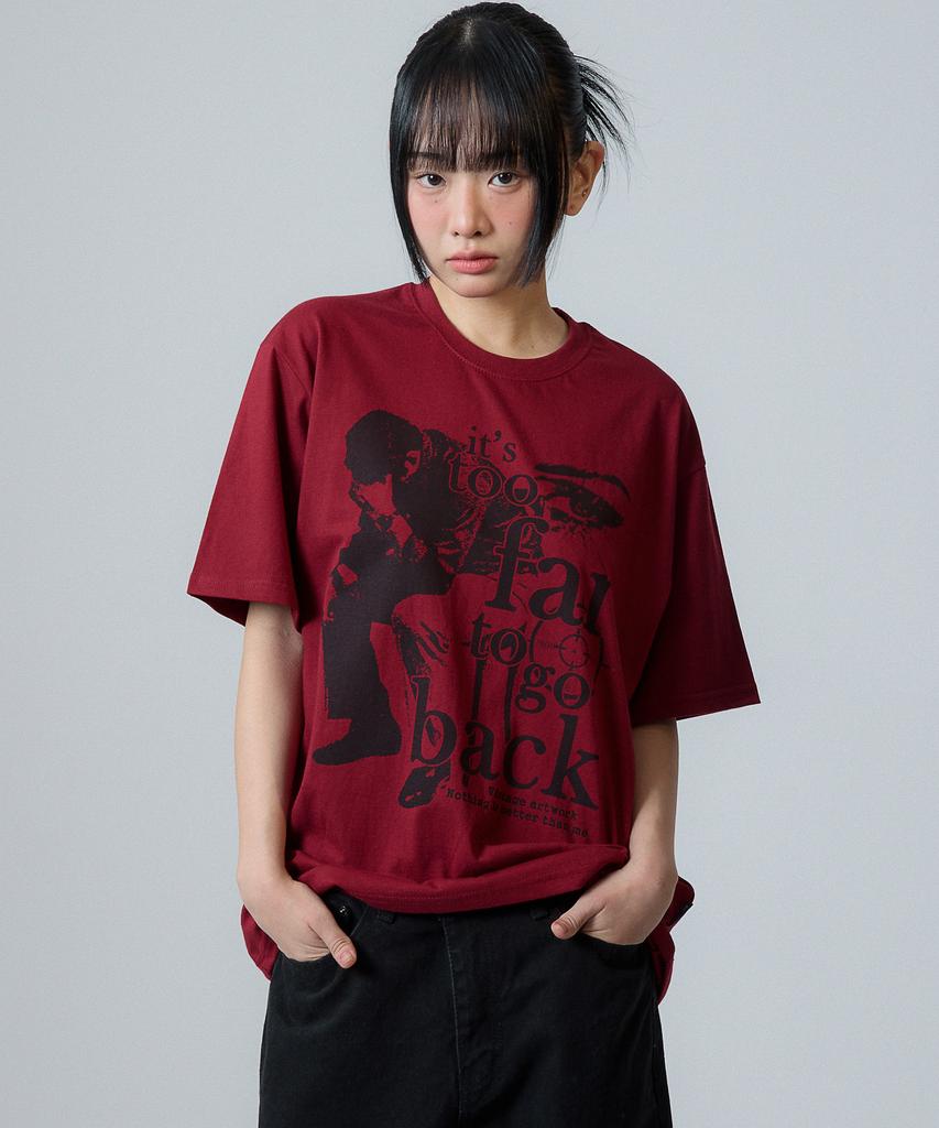 Nasttingijeubeleoldaenmi Vintage Artwork Tee_Burgundy