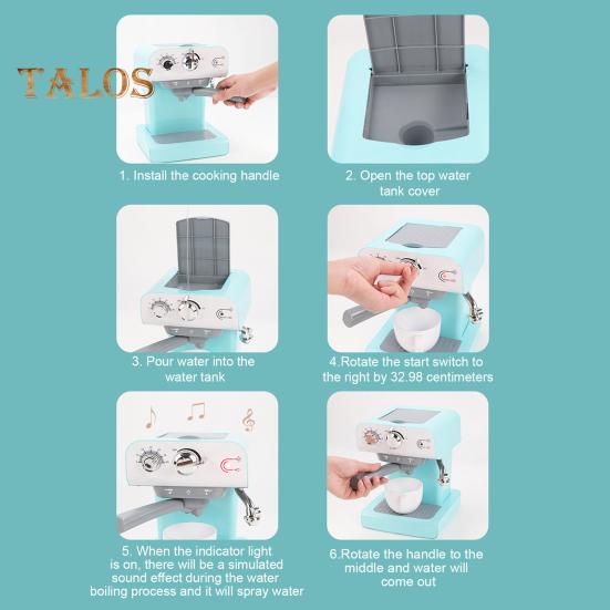 Sada hraček pomocníka pro děti pro domácí práce Kuchyňské spotřebiče s kávovarem Vysavač a pračka Realistické zvuky Vzdělávací