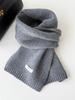 Glacier Blue Women's Pure Wool Scarf - Warm, Versatile for Autumn/Winter
