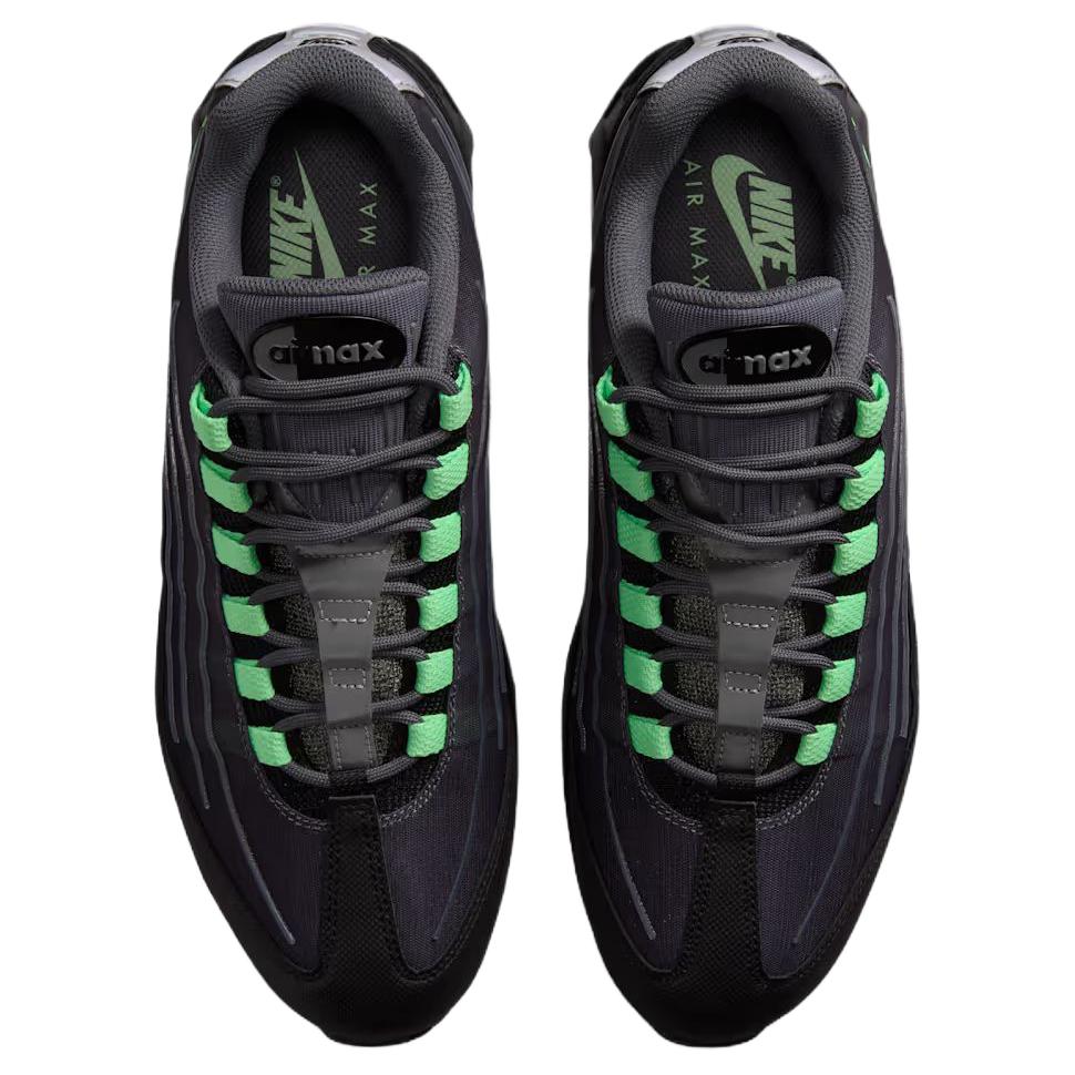 Nike Air Max 95 Big Bubble Tech Scarpe da Corsa Comode Sneakers Unisex Nero Grigio Verde IH7853-004