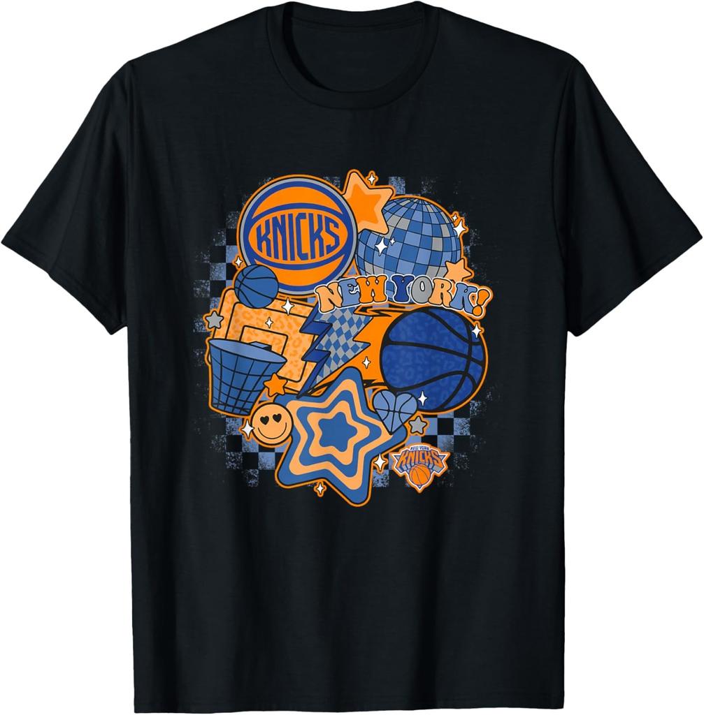 New York Knick$ Psychedelic Basketball Collage Unisex T-Shirt