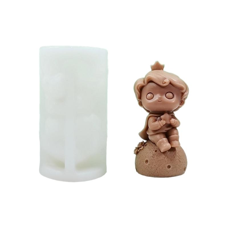 Princess Doll Candle Mold Silicone Gypsum Molds Desktop Decorations Handmade Scented Candle Making Wax Resin Soap Mould