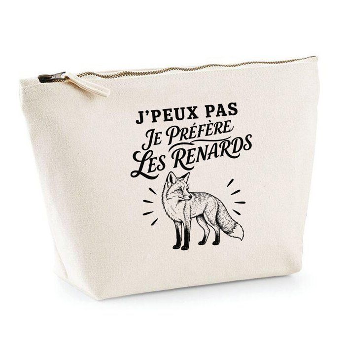 Trousse de toilette - PLANETEE - J'peux pas minimaliste - Beige - 100% coton - 3 L