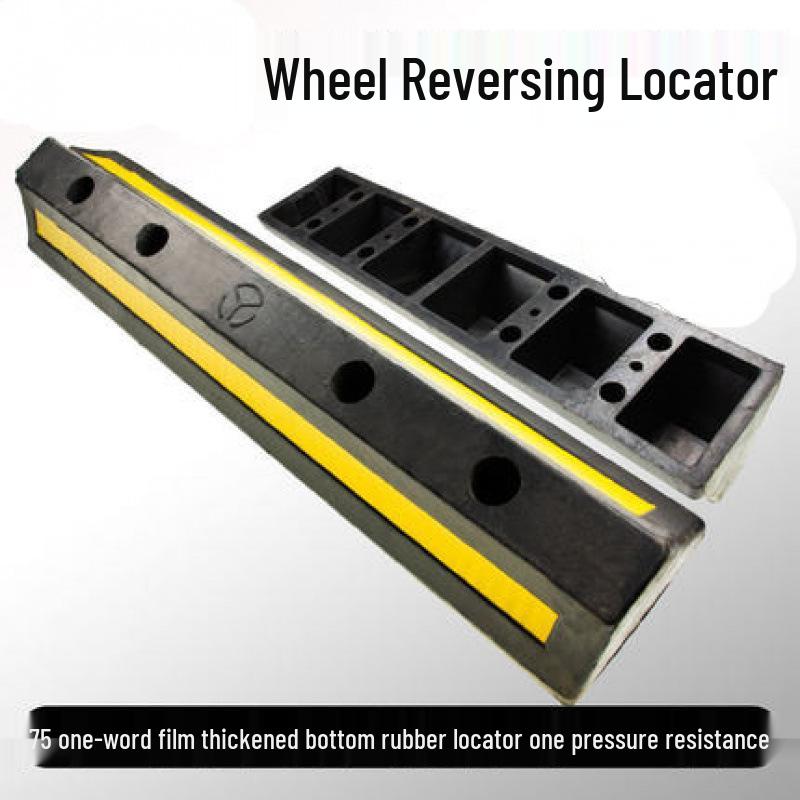 Rubber Wheel Stop: Large Car Reversing Anti-Collision Barrier & Locator