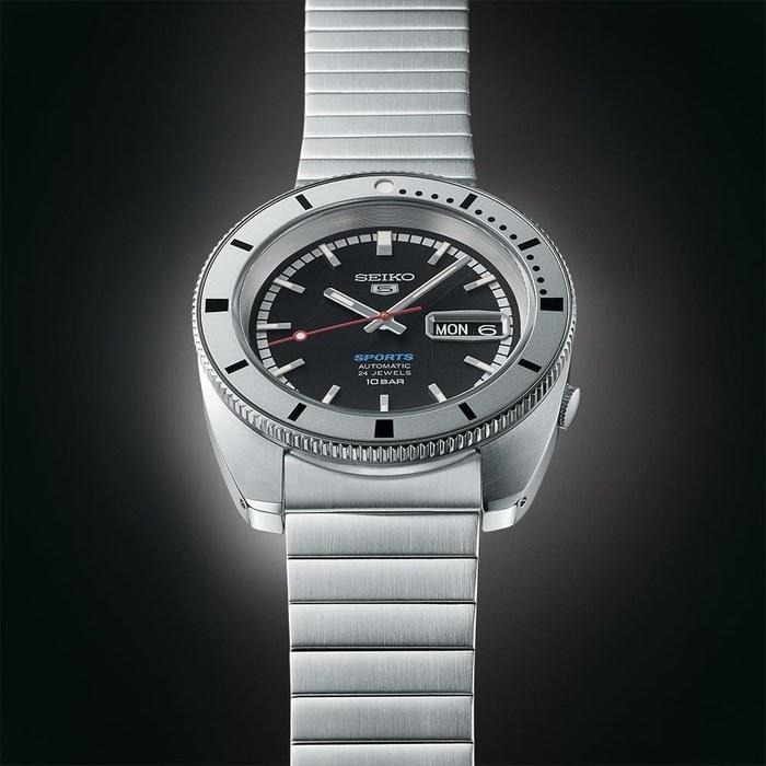Seiko 5 Sports Mechanical 1968 First Edition Reissue Limited Edition "Sports Style" SBSA271 Men's Watch, Black Dial