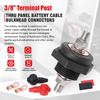 300A 48V DC Post Connectors Brass Replacement Terminal Kit 3/8in Stud Battery Power Junction for Car Camping RV Truck Boat