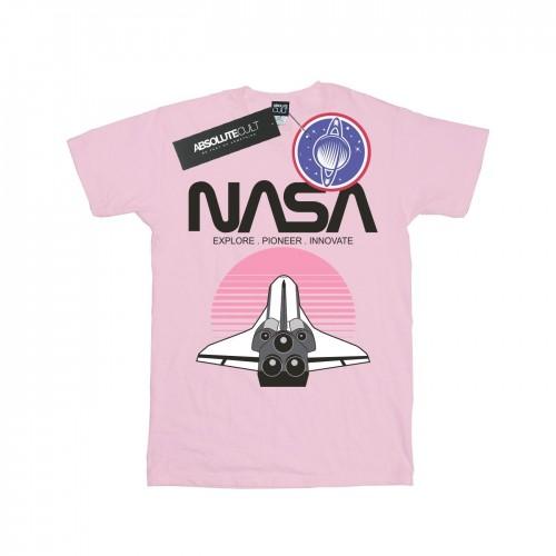 

NASA Womens/Ladies Space Shuttle Sunset Cotton Boyfriend T-Shirt XXL