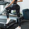 Pfirsichfarbene Batik High Waist Nahtlose Hüftlift Yoga-Hose für Damen - Herbst/Winter Neun-Punkt Lauf-Fitness-Leggings