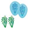 Shiny Light and Shadow Leaf Silicone Epoxy Keychain Mold DIY Earrings Pendant Jewelry for Valentine Gift Crafts