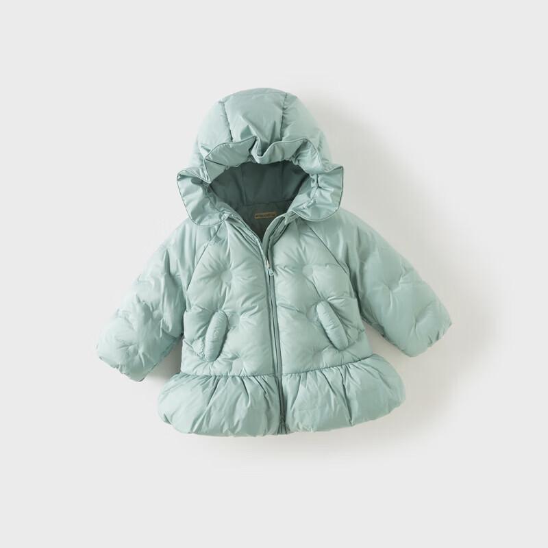 DaveBella Girls' Hooded White Duck Down Puffer Jacket