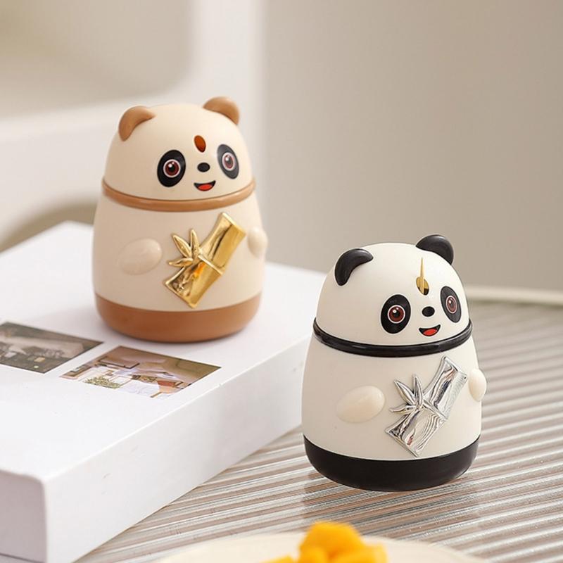 Niedlicher Panda Zahnstocherhalter Behälter Automatischer Zahnstocherspender Drucktyp Zahnstocherbox für Zuhause Bar Party