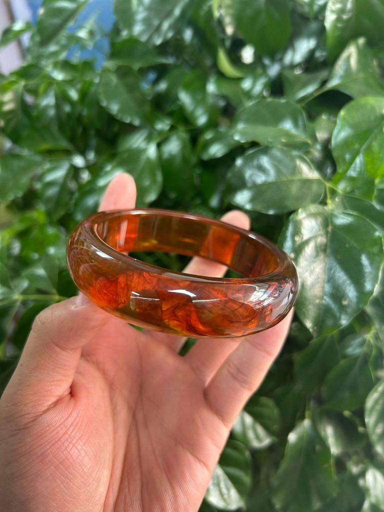 Two-Tone Coffee & Amber Yellow Minimalist Retro Bracelet