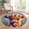 Yak Round Floor Mat Suitable for Living Rooms Study room Hallway Outdoor Antislip Round Carpet Anime Office Decor