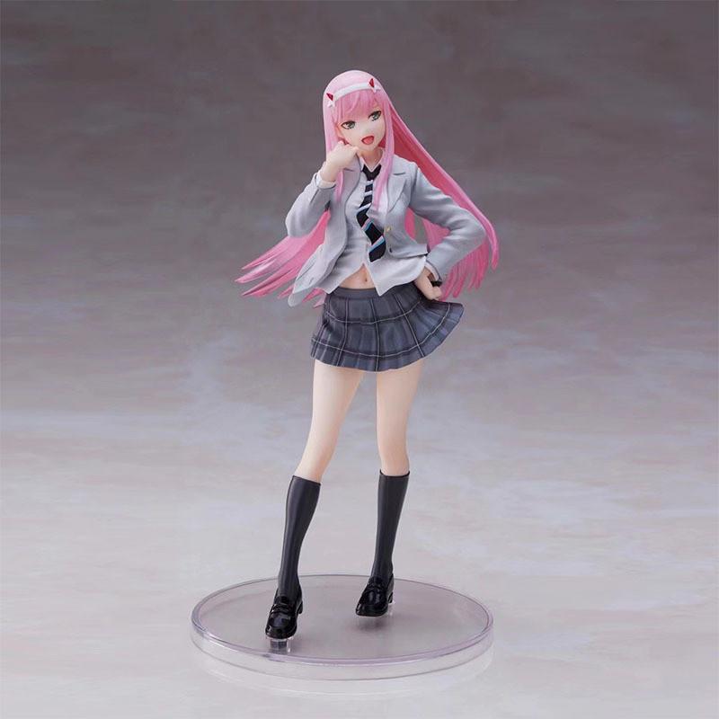 In Darling The Franxx Zero Two Figurine Anime Model Uniform Jk Statue Gift Toy