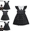 Kids The Addams Family Wednesday Cosplay Costume Soft Black Milk Silk Dress