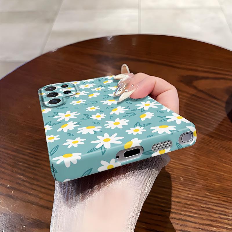 Summer New Product Small Fresh Daisy S24plus Film Shell S25ultra Fine Hole All-inclusive Samsung A54 Mobile Phone Case