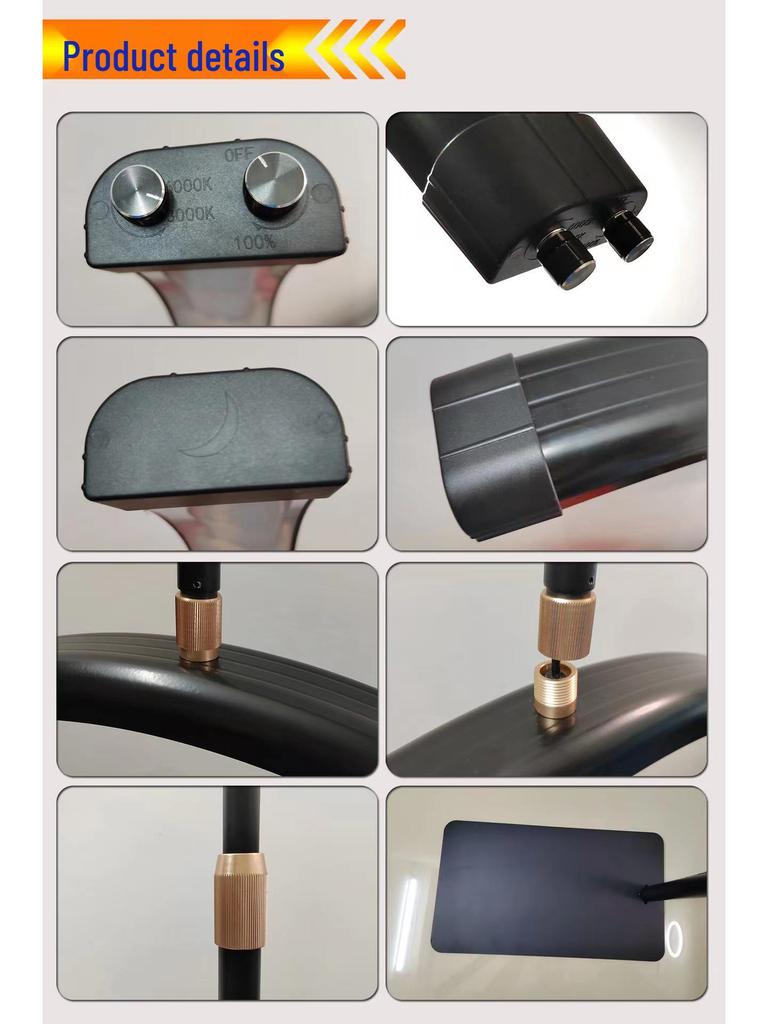 16-inch LED Beauty Light for Microblading, Manicure, Eyebrow Tattoo, Eyelash Extensions with Stepless Dimming U-Shaped Floor Design.