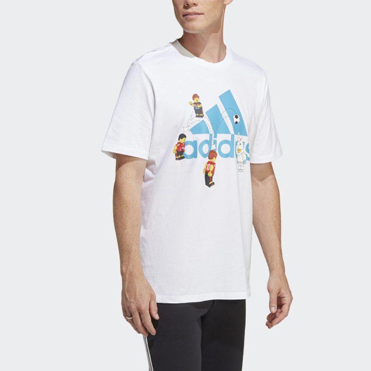 Adidas T Shirts Unisex White Crew Neck Moderate HT5180
