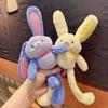 Pull Up Rabbit Plush Toy Soft Stuffed Bunny Keychain Cute Hanging Decor Stress Relief Schoolbag Pendant Gift For Kids 30Cm