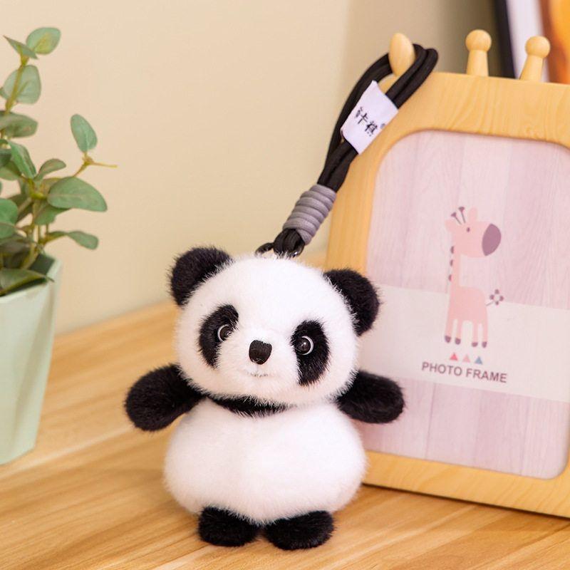 Rabbit Animal Panda Plush Doll Keychain With Pp Cotton Filling For Idea Gift