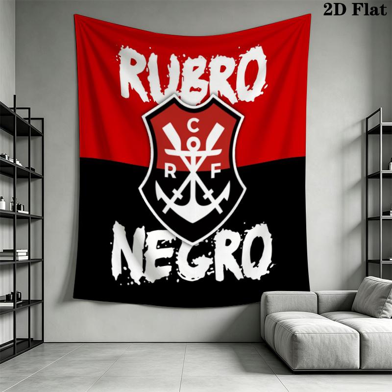 CR Flamengo Wall Tapestry Aesthetic Wall Hanging Printed Fabric Blanket Decorative Tapestries for Bedroom Living Room Home Decor
