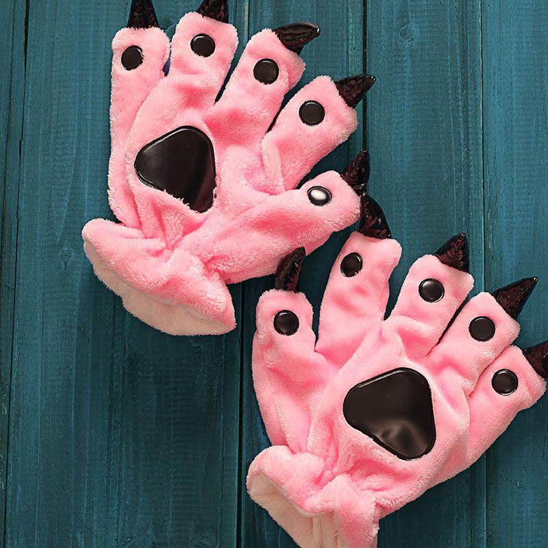 Cozy Dinosaur Cosplay Costume Slippers With Soft Plush Paw Shoes For Winter Warmth